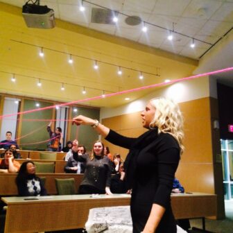 Professor Nicole Childrose, teaching in a classroom